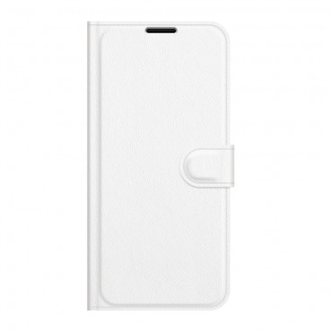 Samsung Galaxy A22 Handytasche "Litchi" - weiß