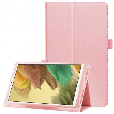 Samsung Galaxy Tab A7 Lite Handytasche "Litchi" - pink