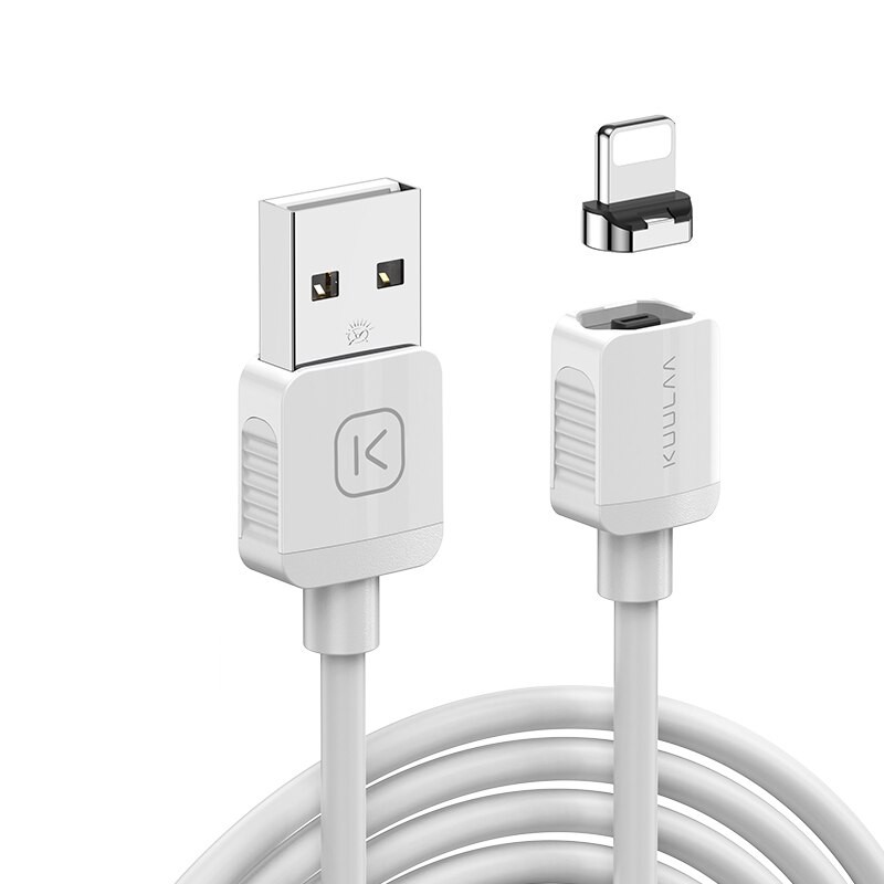 Ladekabel "Charge and Shine" mit Lightning Magnetkopf - 1m - weiß