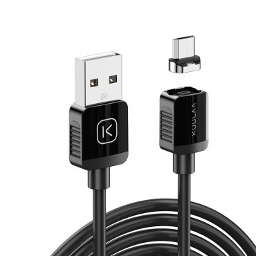 Ladekabel "Charge and Shine" mit Micro USB Magnetkopf - 1m - schwarz