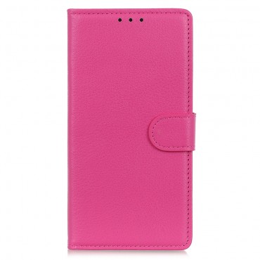 iPhone 13 Pro Handytasche "Litchi" - pink