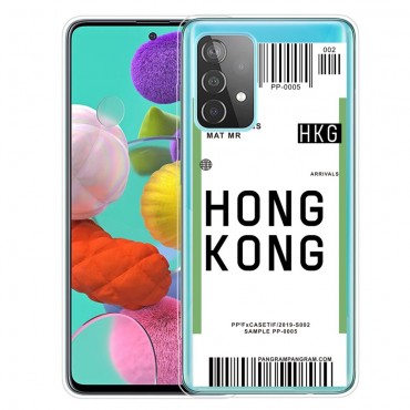 Samsung Galaxy A72 / Galaxy A72 5G TPU Handyhülle "Plane Ticket" - Hong Kong