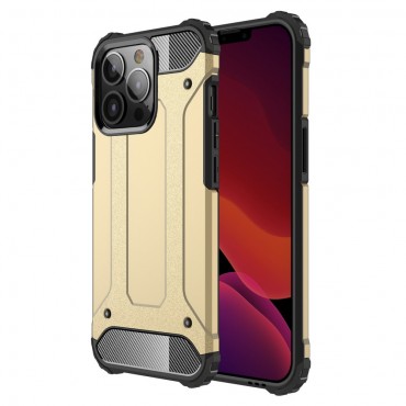 Robuste Handyhülle für iPhone 13 Pro "Rock" - goldfarbig