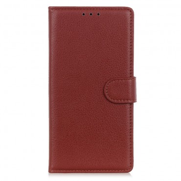 iPhone 13 Pro Handytasche "Litchi" - braun