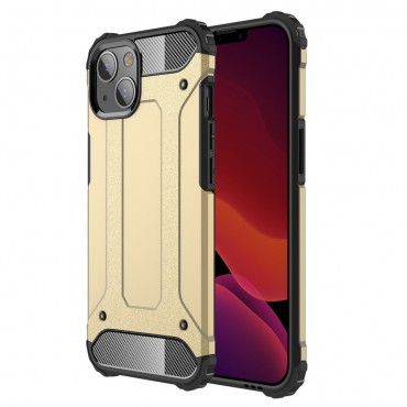Robuste Handyhülle für iPhone 13 Mini "Rock" - goldfarbig