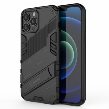Hybrid TPU Handyhülle für iPhone 13 Pro Max "Robust" - schwarz