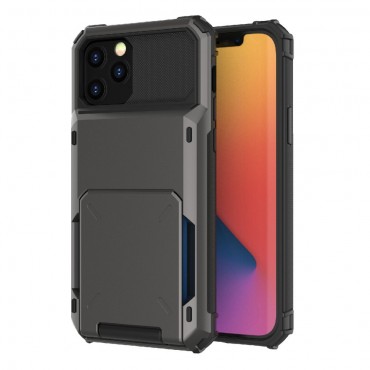 Hybrid TPU Handyhülle für iPhone 13 Pro Max "Robust" - schwarz
