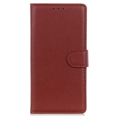 iPhone 13 Pro Max Handytasche "Litchi" - braun