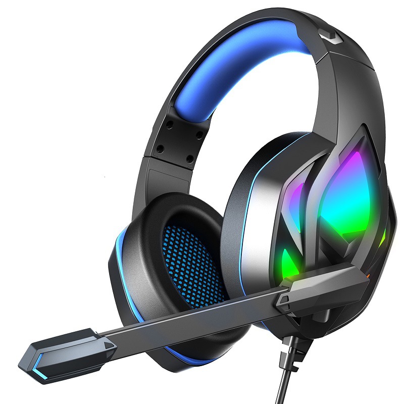 Kopfhörer "Ara Gaming" - Gaming-Headset mit der neuesten RGB-LED-Beleuchtung und Geräuschunterdrückungstechnologie - blau
