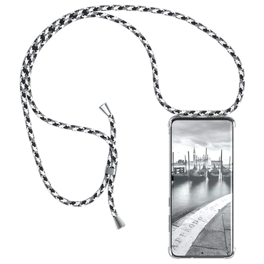 TPU Handyhülle für Samsung Galaxy S21 Plus "Cordy" mit praktischer Handykette - weiß