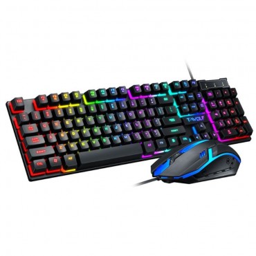 Tastatur in Maus "Thunderwolf G22" 2v1 - Gaming Tastatur und Gaming Maus Set mit neusten RGB Design