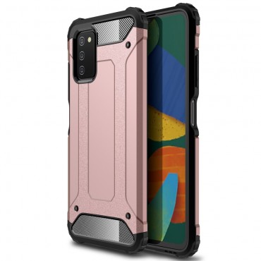 Robuste Handyhülle für Samsung Galaxy A03s "Rock" - pink