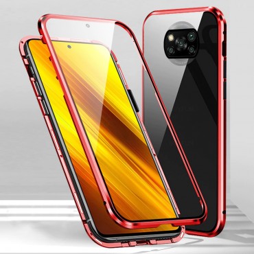 Magnet Full-body Handyhülle für Xiaomi Poco X3 Pro / Poco X3 NFC "Stronghold" - rot