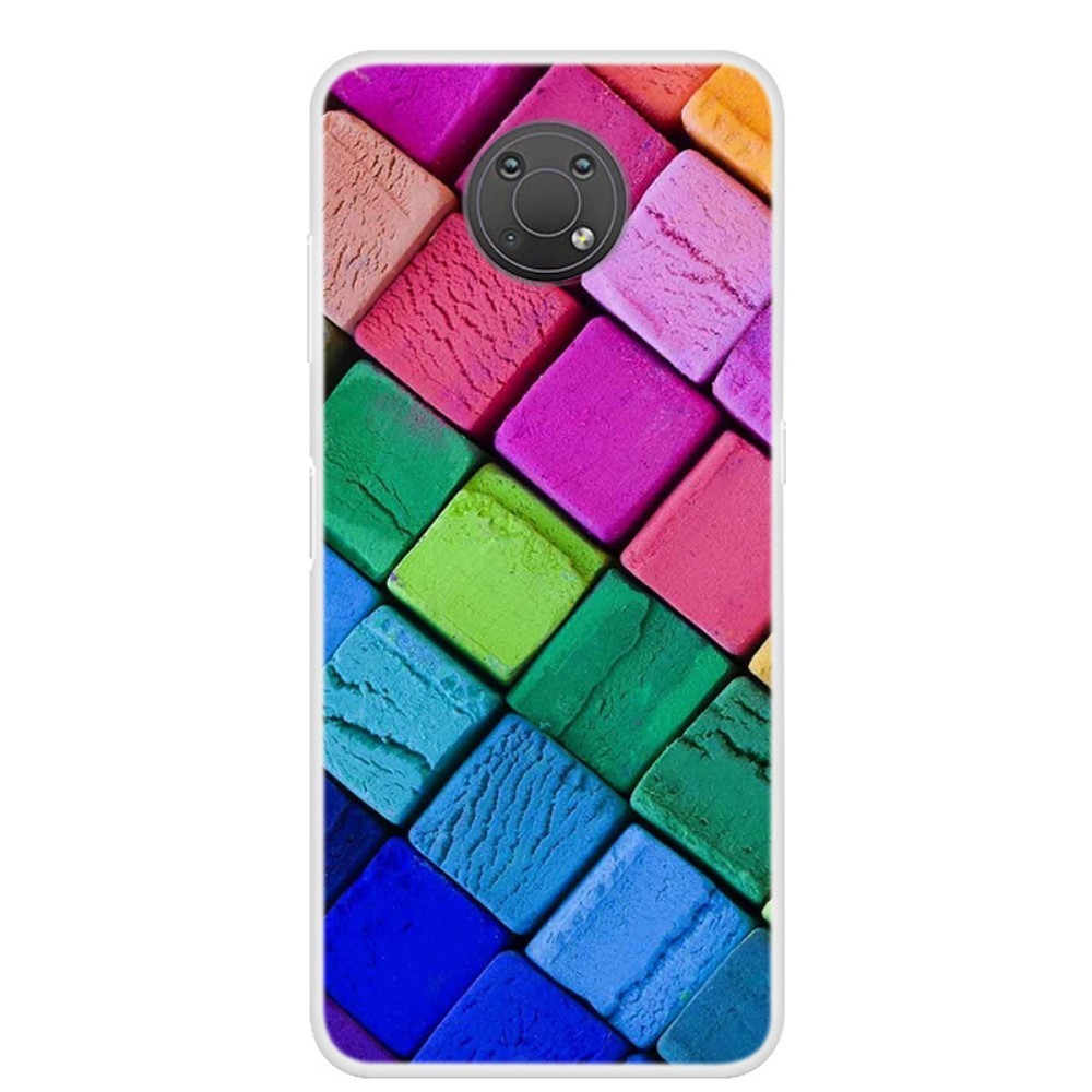 TPU Handyhülle für Nokia G10 / G20 "Rainbow Blocks" - dünne