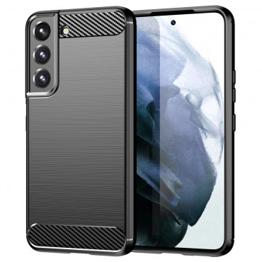 Samsung Galaxy S22 TPU Handyhülle "Brushed Carbon" - schwarz Samsung Galaxy S22 TPU Handyhülle "Brushed Carbon" - schwarz