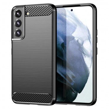 Samsung Galaxy S22 Plus TPU Handyhülle "Brushed Carbon" - schwarz Samsung Galaxy S22 Plus TPU Handyhülle "Brushed Carbon" - schwarz