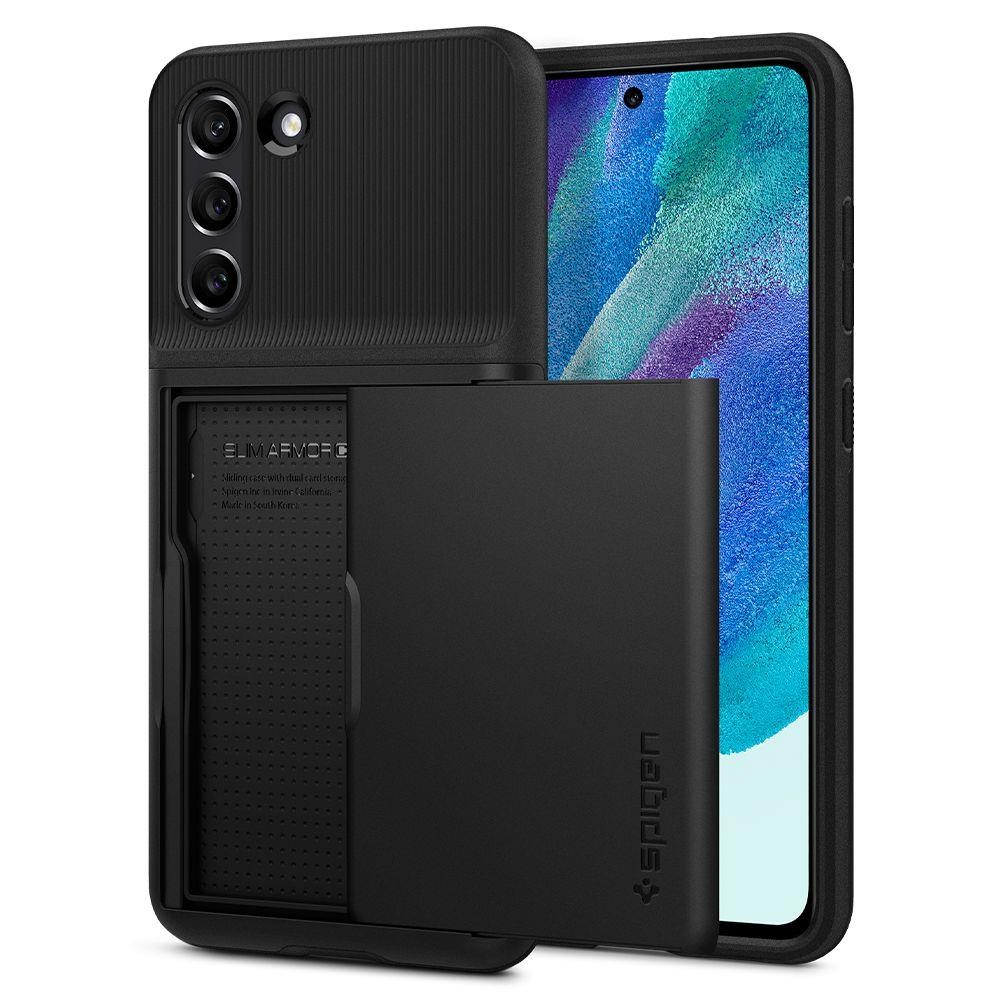 Samsung Galaxy S21 FE 5G Handyhülle Spigen "Slim Armor CS" - schwarz