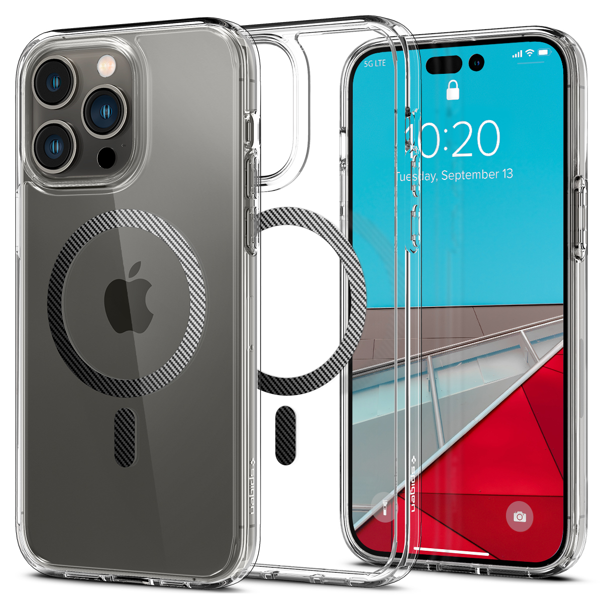 Spigen Handyhülle für iPhone 14 Pro "Ultra Hybrid Mag" - carbon fiber