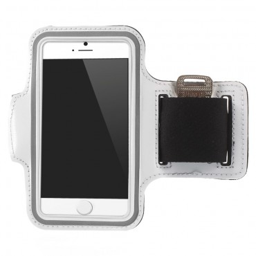 Sportarmband "Sport Touch" für Mobilgeräte bis 13.5 x 6.5 cm - weiß
