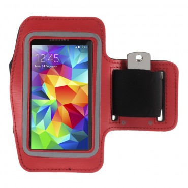 Sportarmband "Sport Touch" für Mobilgeräte bis 13 x 6.5 cm - rot